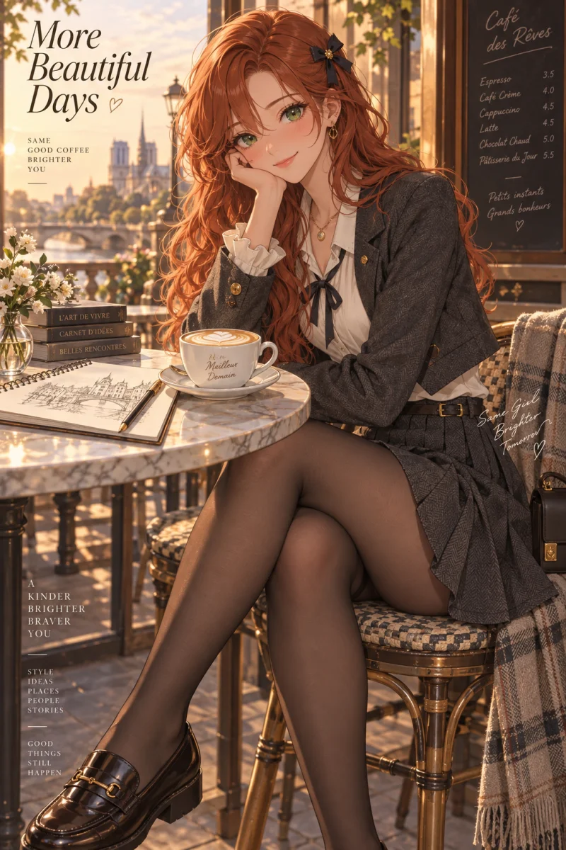 Cafe fashion illustration