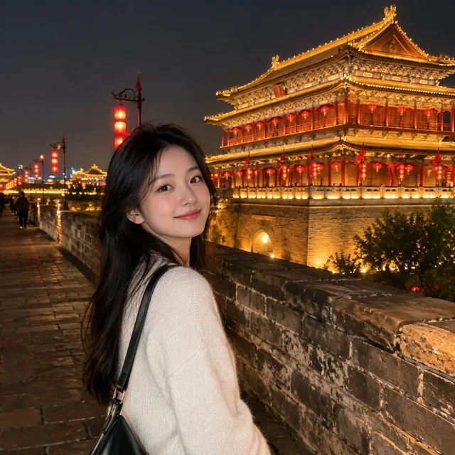 Candid Travel Photo at Historic Wall — ImgKick output · Low