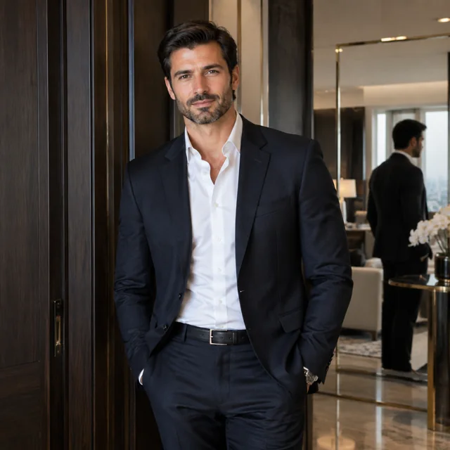 Confident Man In Luxurious Modern Interior — ImgKick output · Low