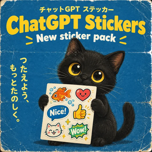 ChatGPT Cat Sticker Poster — ImgKick output · Low
