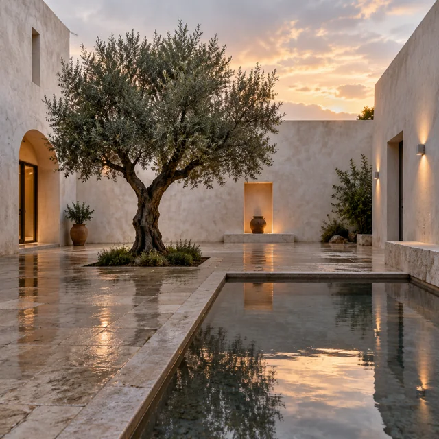 Courtyard after rain